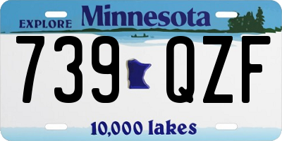 MN license plate 739QZF