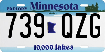 MN license plate 739QZG