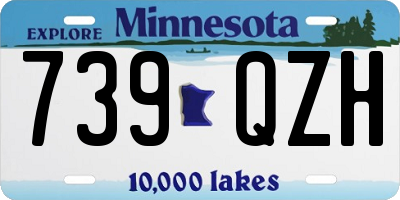 MN license plate 739QZH