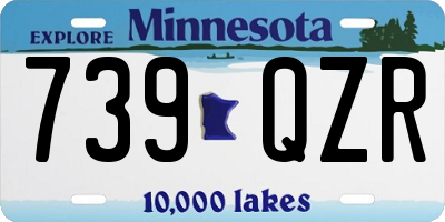 MN license plate 739QZR