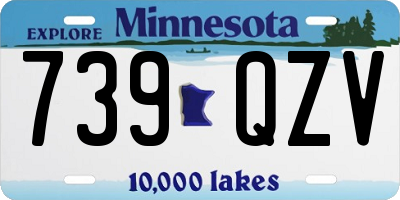 MN license plate 739QZV