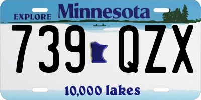 MN license plate 739QZX