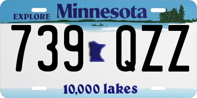 MN license plate 739QZZ