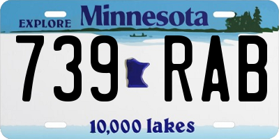 MN license plate 739RAB