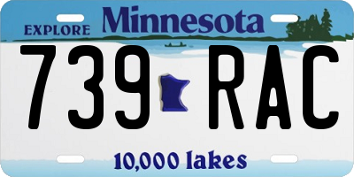 MN license plate 739RAC