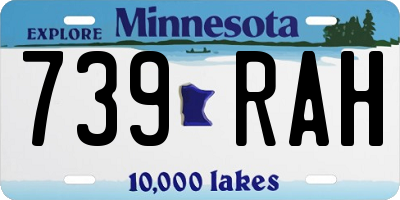 MN license plate 739RAH