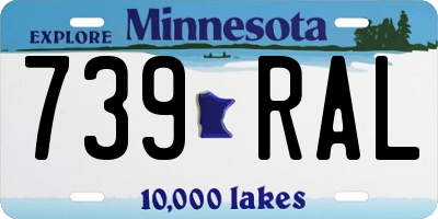 MN license plate 739RAL