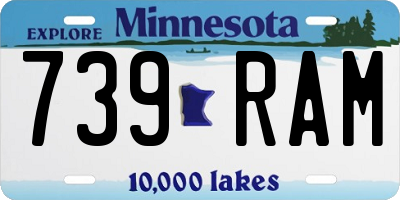 MN license plate 739RAM