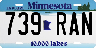 MN license plate 739RAN
