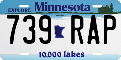 MN license plate 739RAP