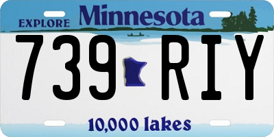 MN license plate 739RIY