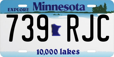 MN license plate 739RJC