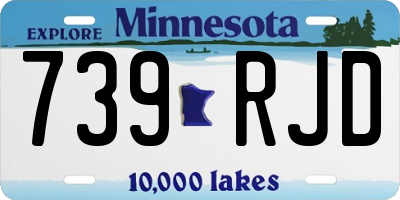 MN license plate 739RJD