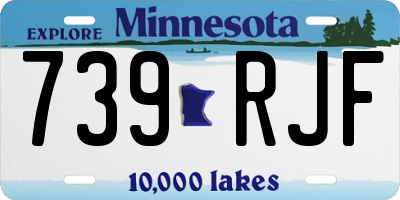 MN license plate 739RJF