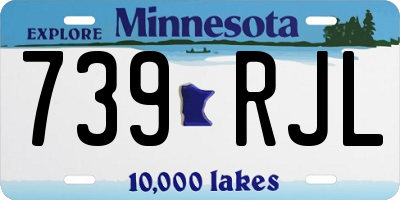 MN license plate 739RJL