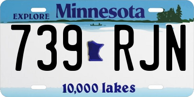 MN license plate 739RJN