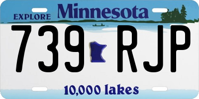 MN license plate 739RJP