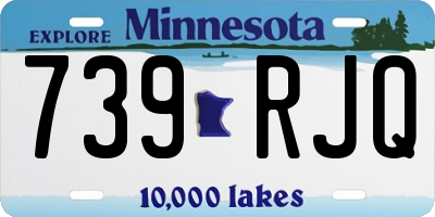 MN license plate 739RJQ
