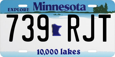 MN license plate 739RJT