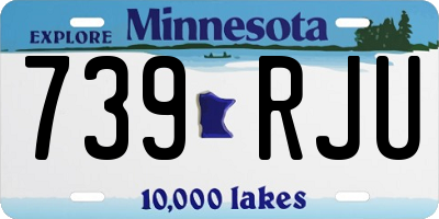 MN license plate 739RJU