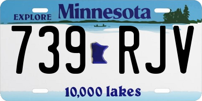 MN license plate 739RJV