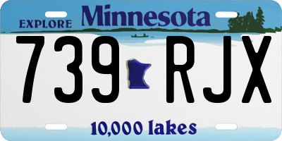 MN license plate 739RJX