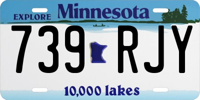 MN license plate 739RJY