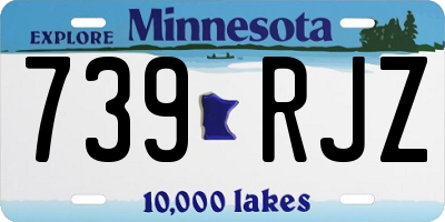 MN license plate 739RJZ