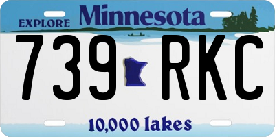 MN license plate 739RKC