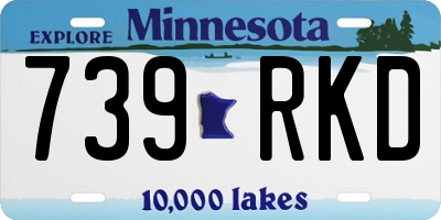 MN license plate 739RKD