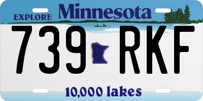 MN license plate 739RKF