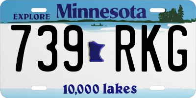 MN license plate 739RKG