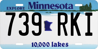 MN license plate 739RKI