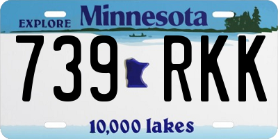 MN license plate 739RKK