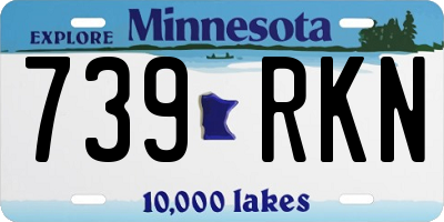 MN license plate 739RKN