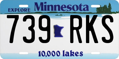 MN license plate 739RKS