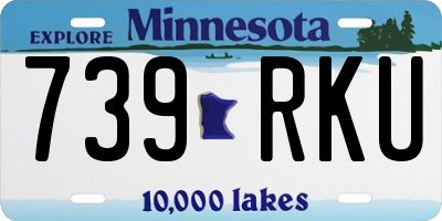 MN license plate 739RKU