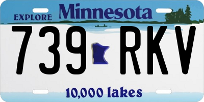MN license plate 739RKV