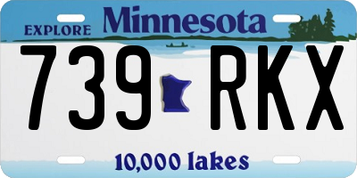 MN license plate 739RKX