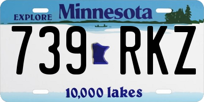 MN license plate 739RKZ
