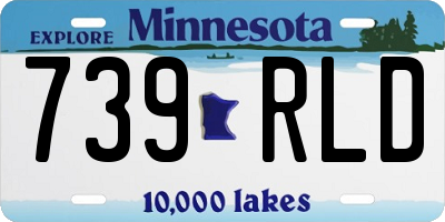 MN license plate 739RLD