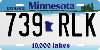 MN license plate 739RLK