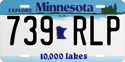 MN license plate 739RLP