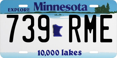 MN license plate 739RME