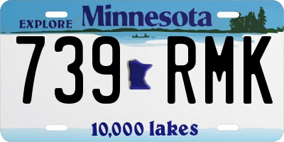 MN license plate 739RMK