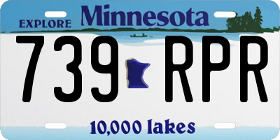 MN license plate 739RPR