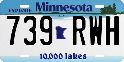 MN license plate 739RWH