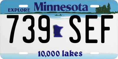 MN license plate 739SEF