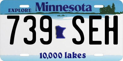 MN license plate 739SEH