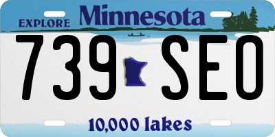 MN license plate 739SEO